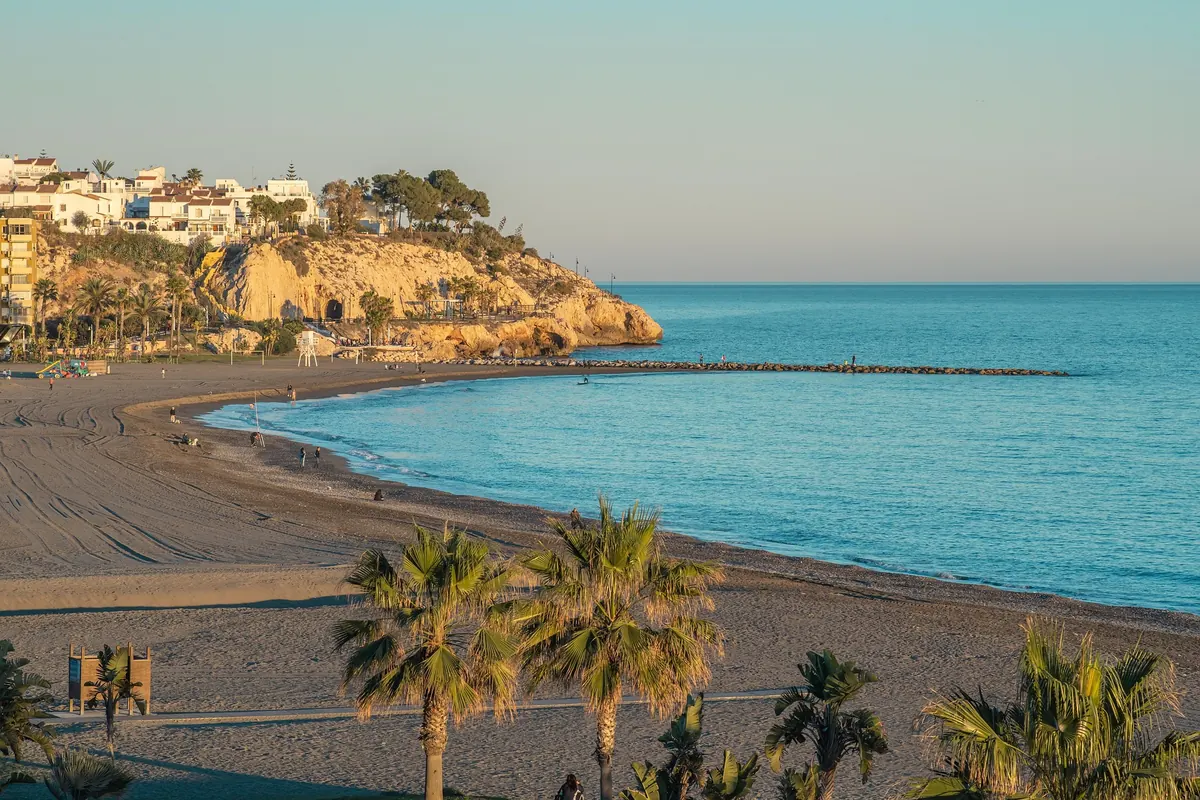 Malaga city beach and coastline