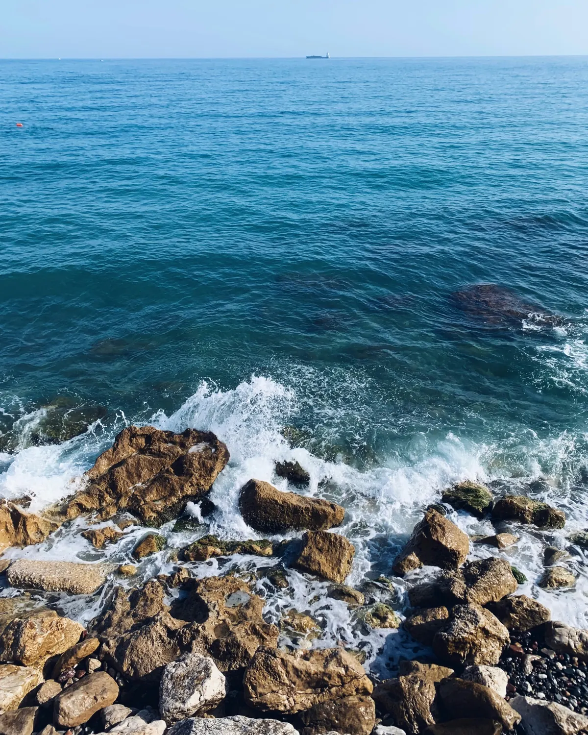 Rocky Mediterranean coastline near Malaga